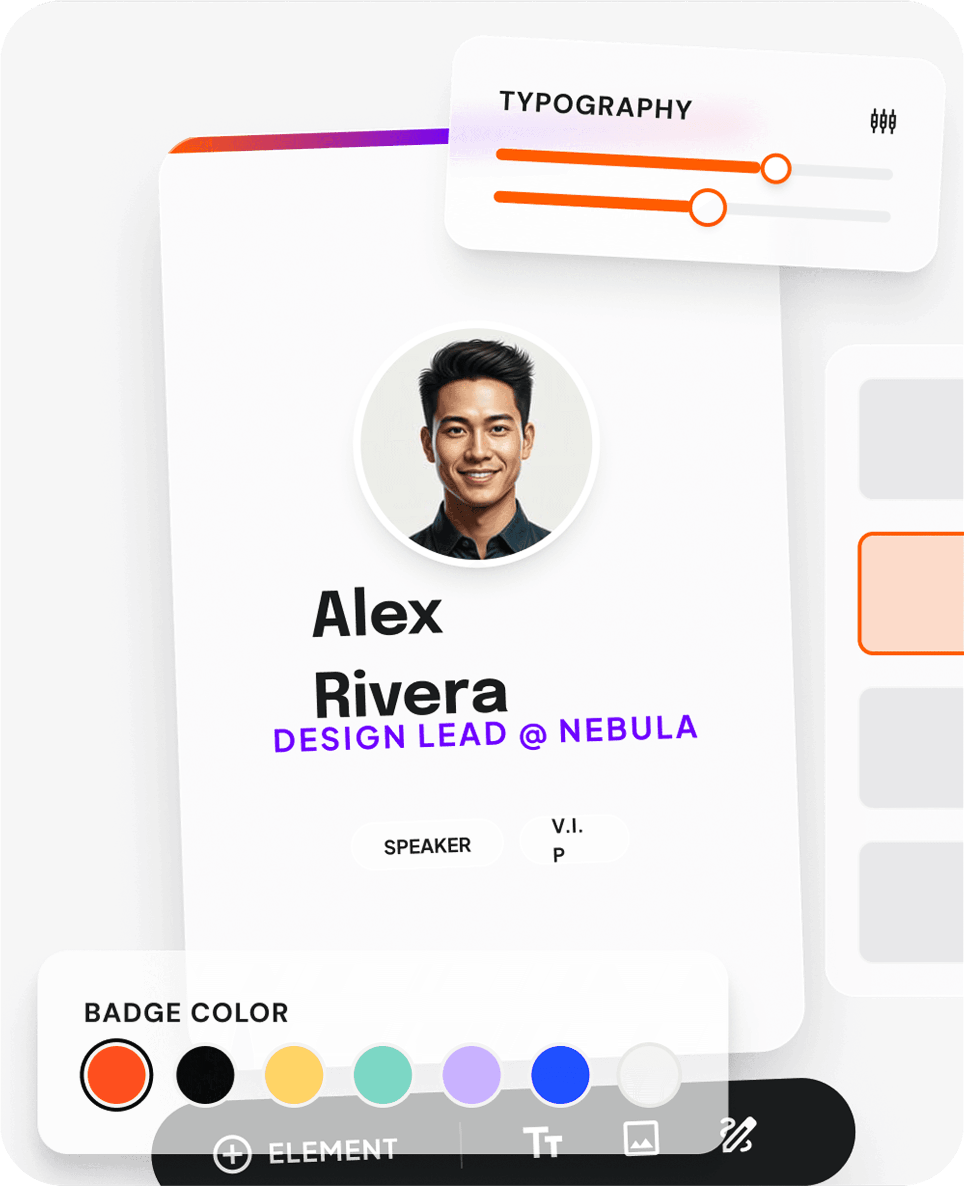 Unique badge builder